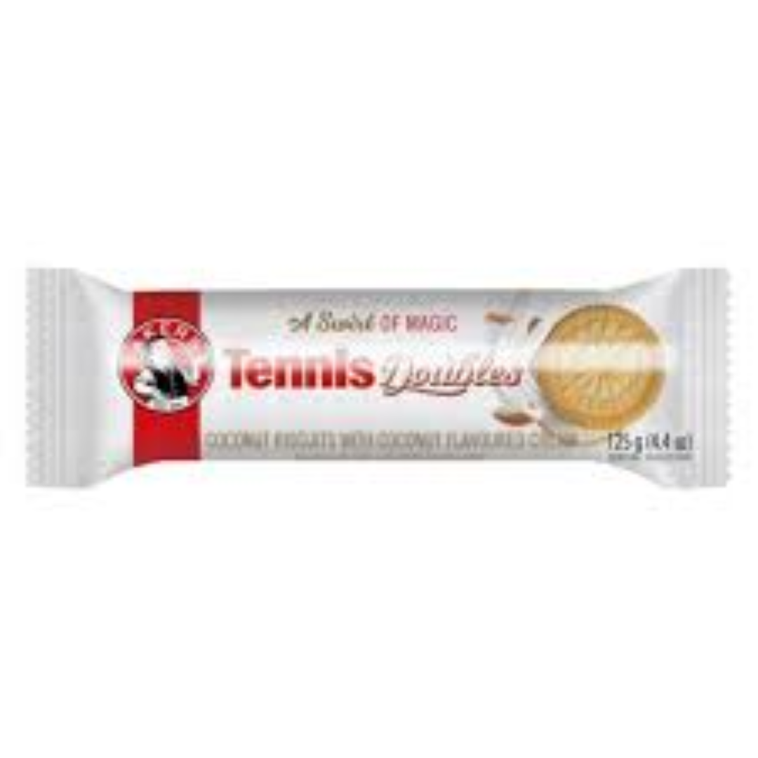 BAKERS TENNIS DOUBLES COCONUT BIS W/CREAM 125G